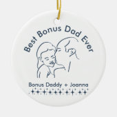 ボー最高のナスパパEver、ステップ父の娘1 – 写真 セラミックオーナメント (正面)