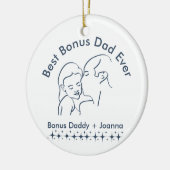 ボー最高のナスパパEver、ステップ父の娘1 – 写真 セラミックオーナメント (左)