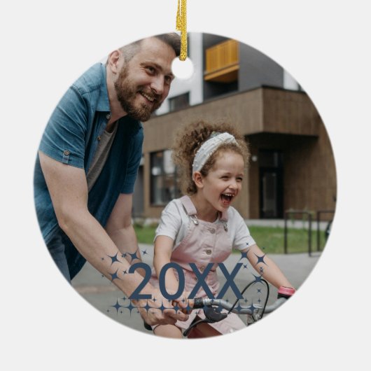 ボー最高のナスパパEver、ステップ父の娘1 – 写真 セラミックオーナメント (裏面)
