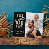 ボー最高のナスパパEver Stepパパパーソナライズされた写真 フォトプラーク (側面)