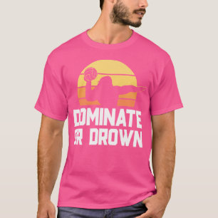 ボー用のヴィンテージ水球シャツを支配または溺れる Tシャツ