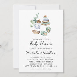 ボー男女兼用ベイビーシャワー招待状 招待状