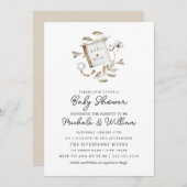 ボー男女兼用ベイビーシャワー招待状 招待状 (正面/裏面)