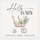 ボー男女兼用ベビーベビーカー赤ちゃんシャワー スクエアシール (正面)