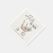 ボー男女兼用ベビーベビーカー赤ちゃんシャワー スタンダードカクテルナプキン (角)