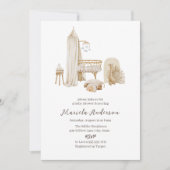 ボー男女兼用ー子供部屋移動式ベビーシャワー 招待状 (正面)