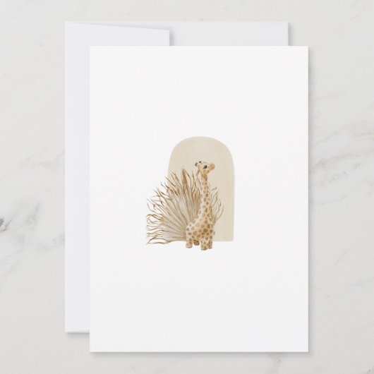 ボー男女兼用ー子供部屋移動式ベビーシャワー 招待状 (裏面)