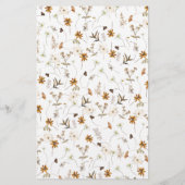 ボー秋フローラフレームブライダルビンゴシャワーゲーム (裏面)