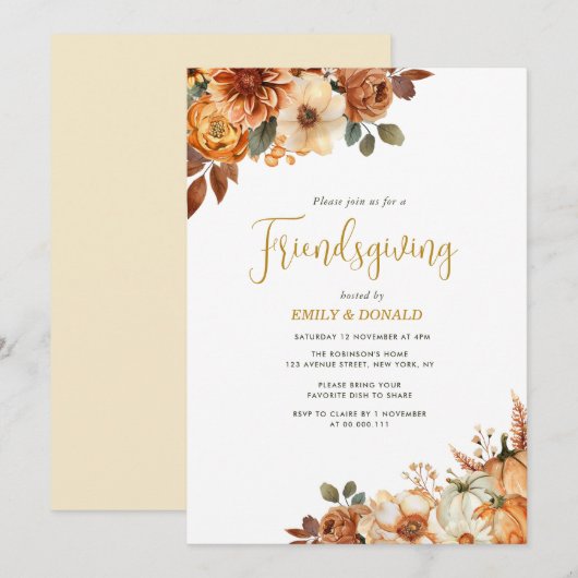 ボー秋友好 招待状 (正面/裏面)