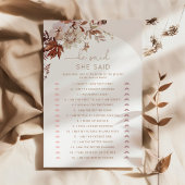 ボー秋彼は彼女はブライダルシャワーゲームを言った