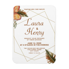 ボー紅葉幾何結婚磁石 マグネット