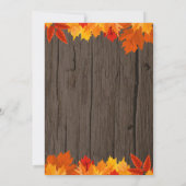 ボー素朴イパンプキン秋誕生日招待状金ゴールド 招待状 (裏面)