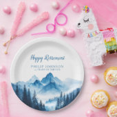 ボー素朴ウォーター色の山々引退パーティー ペーパープレート (パーティー)