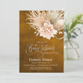 ボー素朴ウォーター色パンパスグラス招待状 招待状 (スタンド正面)