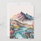 ボー素朴ウォーター色マウンテン結婚式招待状 招待状 (裏面)