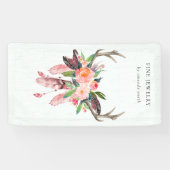 ボー素朴ウッドフローラフェザーアントラービジネス 横断幕 (横)