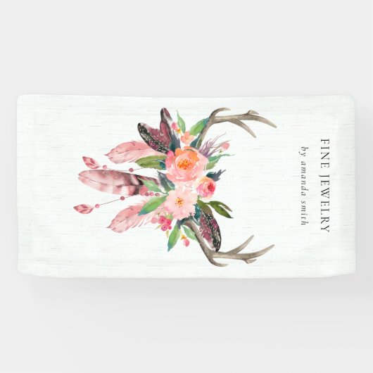 ボー素朴ウッドフローラフェザーアントラービジネス 横断幕 (横)