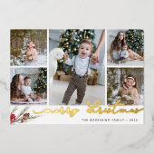 ボー素朴ウ |フォトコラージュ 箔シーズンカード (正面)