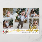 ボー素朴ウ | Warm Wishesフォトコラージュ 箔シーズンカード (正面)