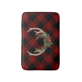 ボー素朴シカ〔雄ジカの〕枝角 |クリスマスプレドフローラ バスマット (正面縦)