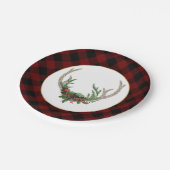ボー素朴シカ〔雄ジカの〕枝角 |クリスマスプレドフローラ ペーパープレート (アングル)