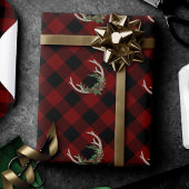 ボー素朴シカ〔雄ジカの〕枝角 |クリスマスプレドフローラ ラッピングペーパー