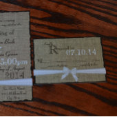 ボー素朴ドとバーラップ結婚の反応 出欠カード