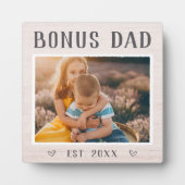 ボー素朴パーソナライズされたナスパパ義父撮影 フォトプラーク (正面)