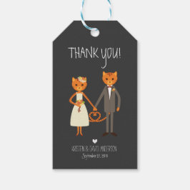 ボー素朴フォレストキャッツ結婚式招待状 ギフトタグ