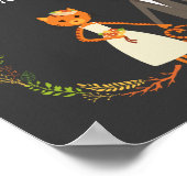 ボー素朴フォレストキャッツ結婚式招待状 ポスター (角)