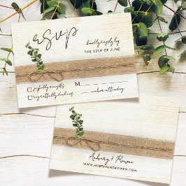 ボー素朴フローラエコウッドユーカリ結婚ス 出欠カード