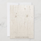 ボー素朴フローラ〔雄ジカの〕枝角ウッドブライダルシャワー 招待状 (裏面)