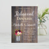 ボー素朴ブルガンディリハーサルディナー招待状 招待状 (スタンド正面)