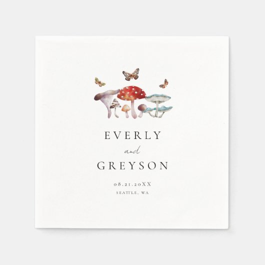ボー素朴ホとマ結婚ッシュルーム スタンダードカクテルナプキン (正面)