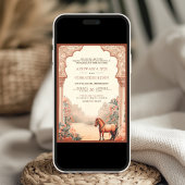 ボー素朴ホ自然フローラインディアンウマ結婚ーズ 招待状