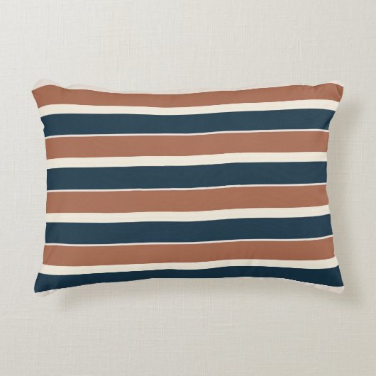 ボー素朴ホ・ネイビーストライプズ アクセントクッション (正面)