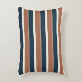 ボー素朴ホ・ネイビーストライプズ アクセントクッション (正面(垂直))