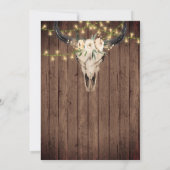 ボー素朴ースカルとライトオンウッドブライダルシャワー 招待状 (裏面)