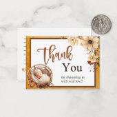 ボー素朴ーフローラベビーシャワー ノートカード (正面/裏面インサイチュ)