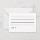 ボー素朴ーフローラベビーシャワー ノートカード (裏面)