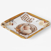 ボー素朴ーフローラベビーシャワー ペーパープレート (傾斜あり)