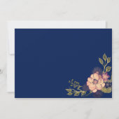 ボー素朴ーフローラ海軍とコーラル結婚ズ 招待状 (裏面)