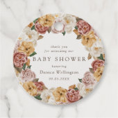 ボー素朴ーフローラ秋の赤ちゃんシャワー フェイバータグ (正面)