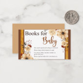 ボー素朴ーフローラ赤ちゃんシャワーベビー本 ノートカード (正面/裏面インサイチュ)