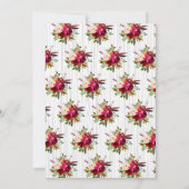 ボー素朴ー結婚式招待状と鹿〔雄ジカの〕枝角 招待状 (裏面)