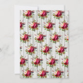 ボー素朴ー結婚式招待状と鹿〔雄ジカの〕枝角 招待状 (裏面)