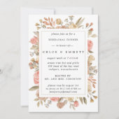 ボー素朴ー赤面バラフローラリハーサルディナー 招待状 (正面)