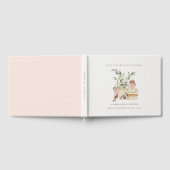 ボー素朴ー赤面子供部屋リーフ女の子ベビーシャワー ゲストブック (全面)