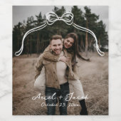 ボー結婚の写真 ワインラベル (シングルラベル)