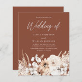 ボー結婚ホの予算招待状 (正面/裏面)